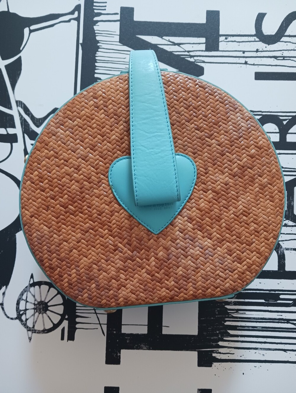 Vintage Juicy Couture Wicker/ Leather  Habdbag - Picture 5 of 15